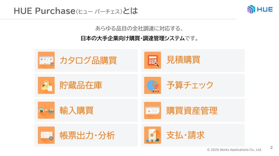 HUE Purchase紹介資料