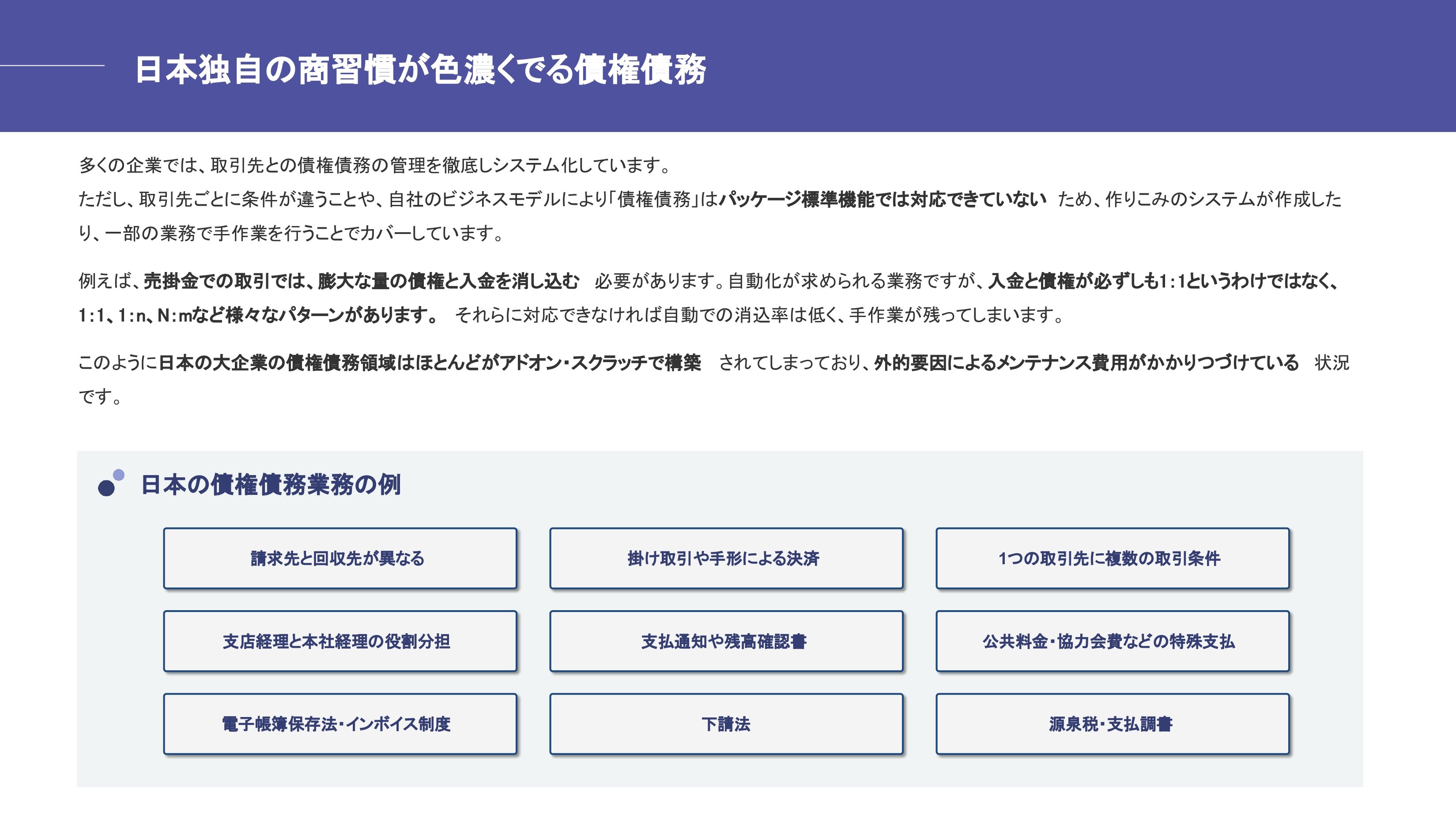 債権債務システム導入事例集