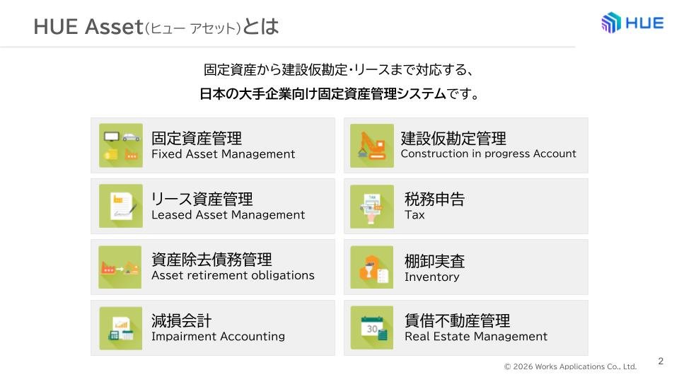 HUE Asset紹介資料