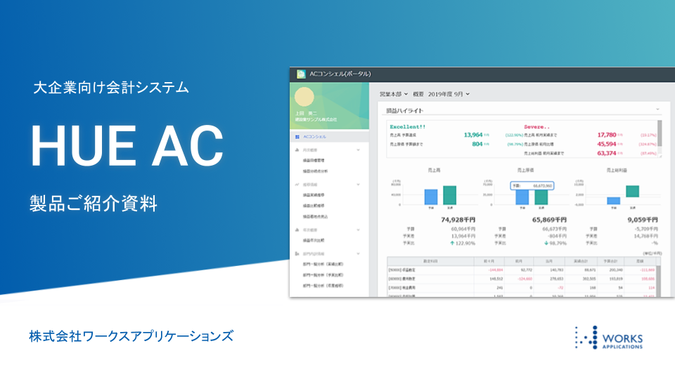 大手企業向け会計システム HUE AC