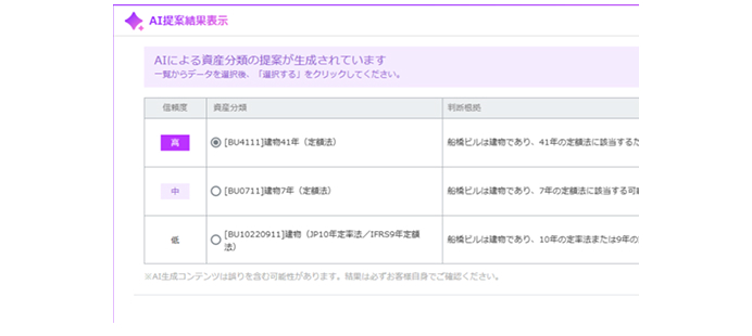 耐用年数提案AI